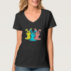 Påskharen Hip Hop Trio Kaniner Roliga Pojkar Flick T Shirt