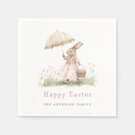 Påskharen i pastell pappersservett