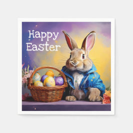 Påskharen i skogen pappersservett