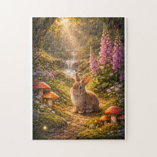 Påskharen i skogen pussel (Vertikal)