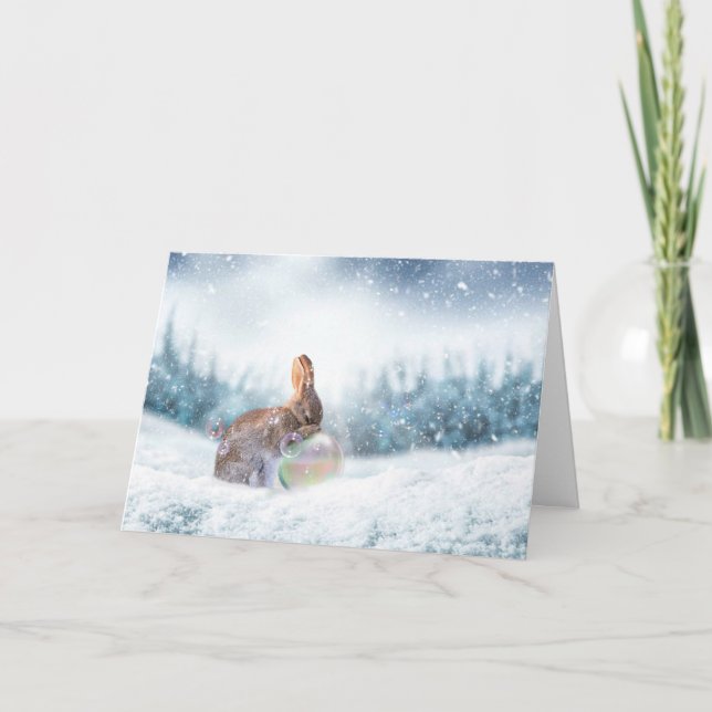 Påskharen Julkort Rabbits Julfirande Helgkort (Framsida)