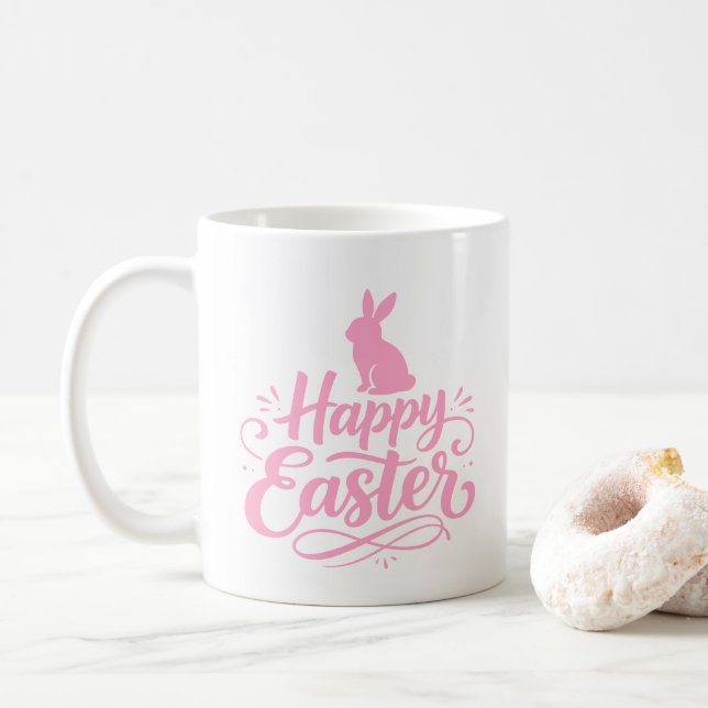 Påskharen  kaffemugg (Med munk)