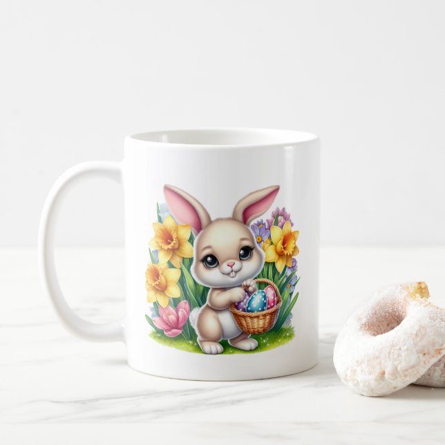 Påskharen  kaffemugg (Med munk)