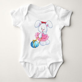 Påskharen kanin rosa och vit med påskägg t shirt