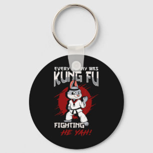 Påskharen Karate Varje kanin var Kung Fu Fighting Nyckelring