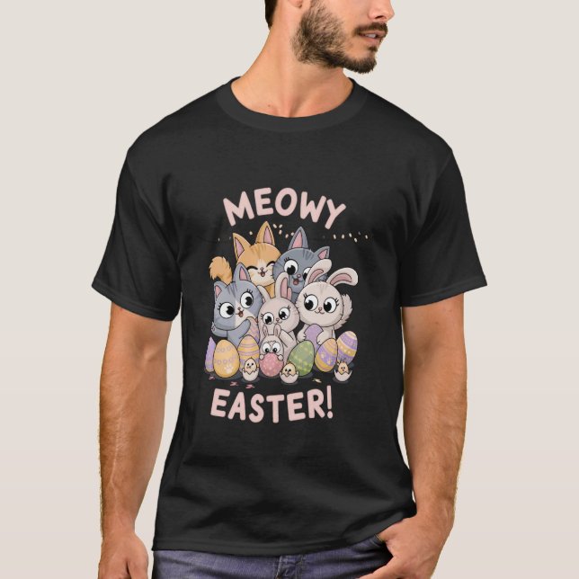Påskharen Kattungar T Shirt (Framsida)