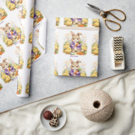 Påskharen Lila Jacka Bebis Shower Presentpapper