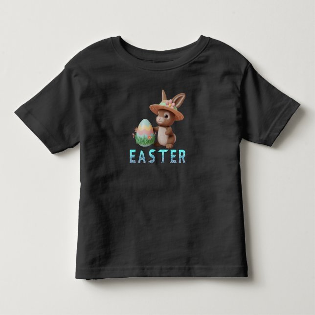 Påskharen med ägg barn t shirt (Framsida)