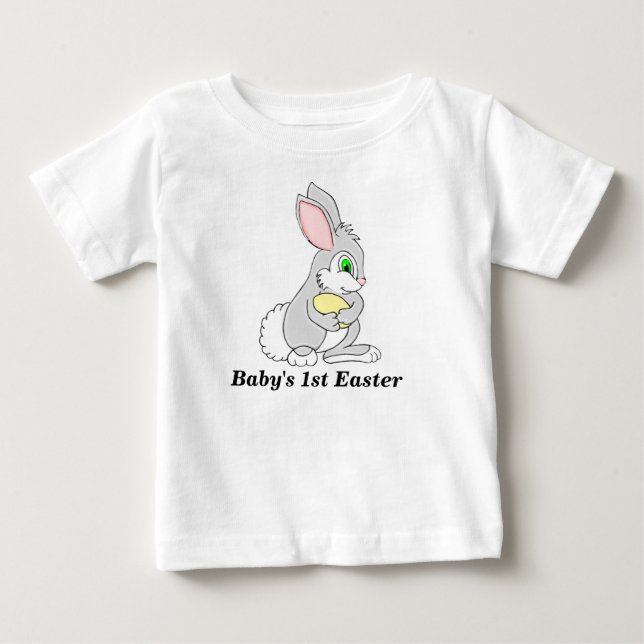 Påskharen med ägg Personlig babyskjorta Tee Shirt (Framsida)