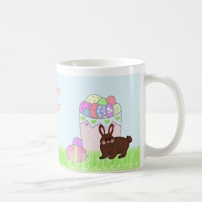 Påskharen och ägg kaffemugg (Höger)