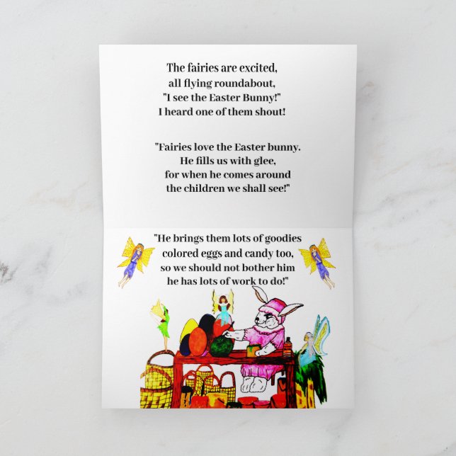 PÅSKHAREN OCH ÄLVOR  KORT (Inuti)