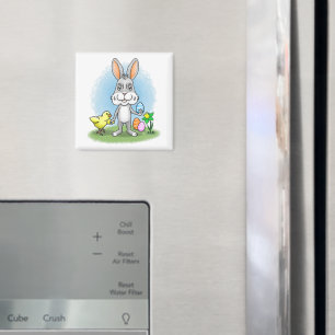 Påskharen och den gula kycklingen magnet
