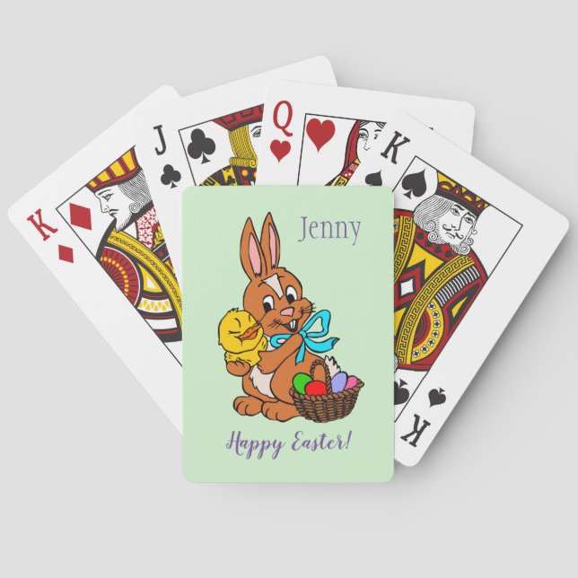 Påskharen och kycklingspelkort casinokort (Baksidan)