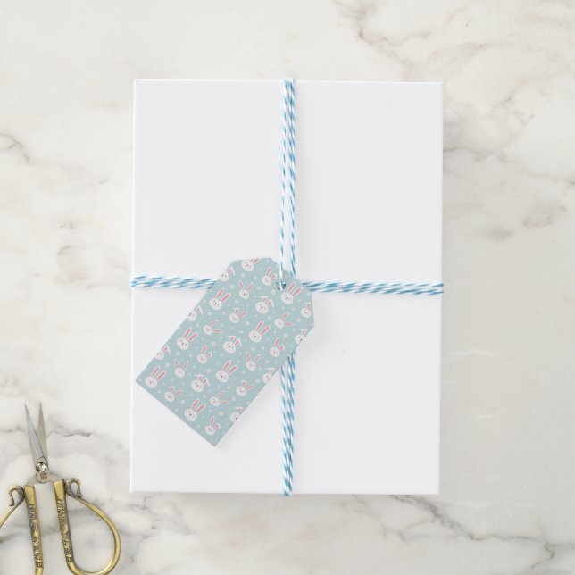 Påskharen presenttaggar presentetikett (Med Snöre)