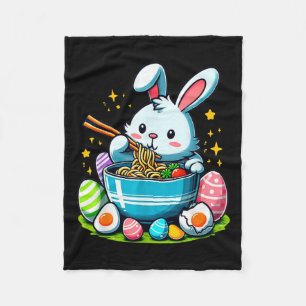 Påskharen Ramen Kawaii Japansk Nudel Kvinnor Ki Fleecefilt