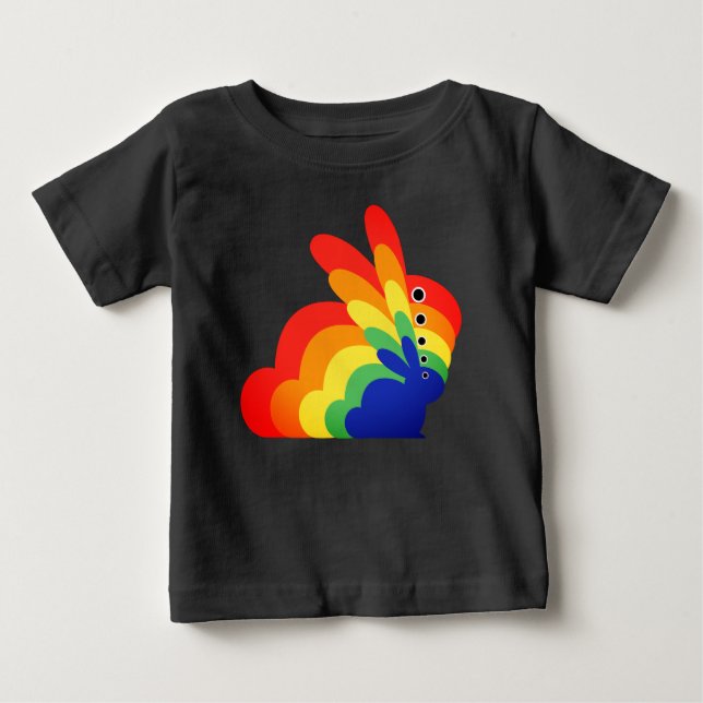 Påskharen regnbåge - Påsk T Shirt (Framsida)