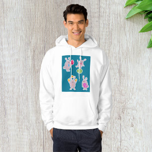 Påskharen Set med Färgglada Ägg Hoodie