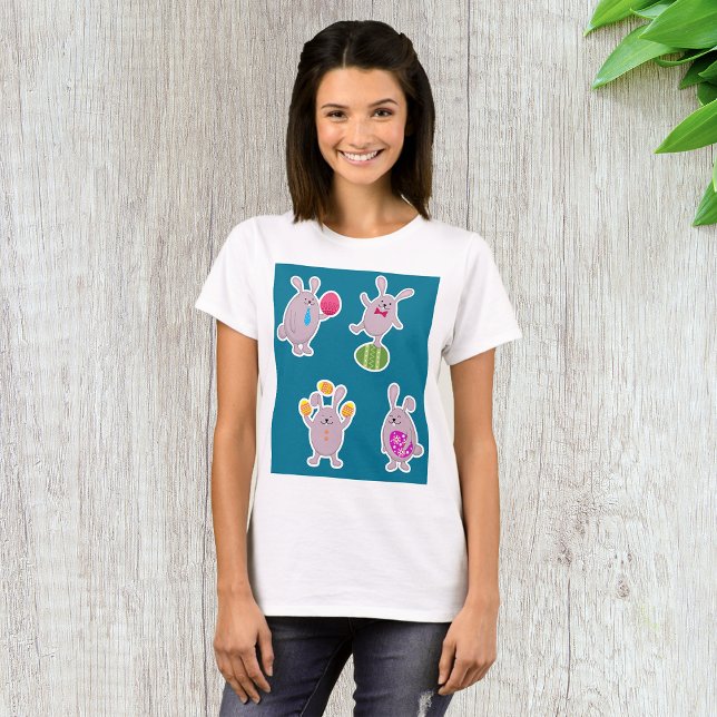 Påskharen Set med Färgglada Ägg T Shirt (Skapare uppladdad)