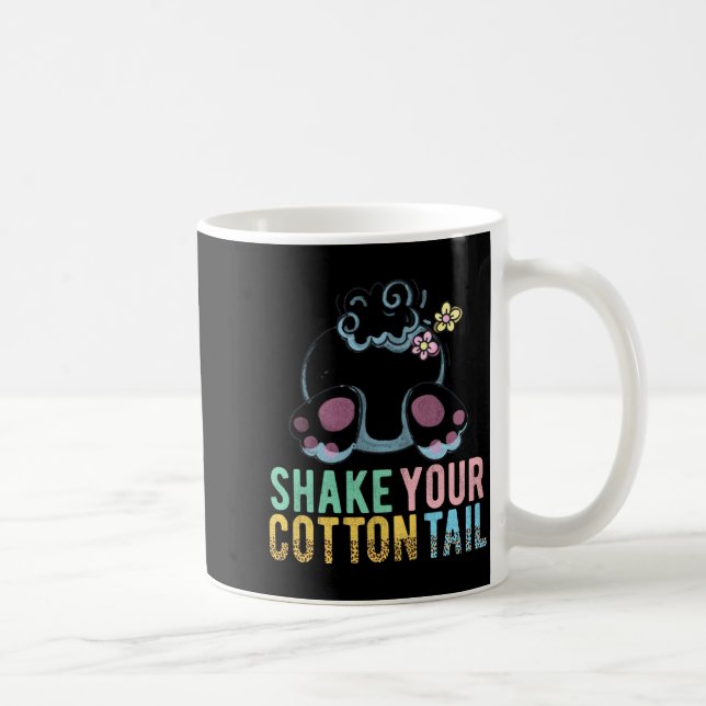 Påskharen Skaka Din Bomullssvans T-Shirt  Kaffemugg (Höger)