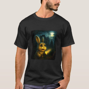 Påskharen Skräckfulla Skräcknatt Ficklampa Hallowe T Shirt