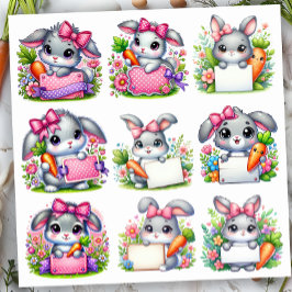 Påskharen skylthållare klistermärken