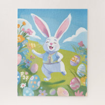 Påskharen | Söt påsk Pastell Vildblomma