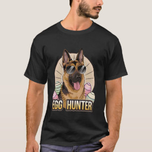 Påskharen Tysk Shepherd Äggjägare Hundälskare T Shirt
