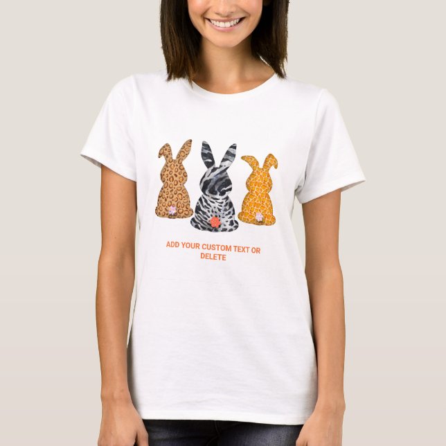 Påskharen Wild Pattern Skin Bunny Crewneck T Shirt (Framsida)