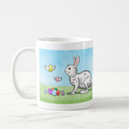 Påskharens äggsökning kaffemugg