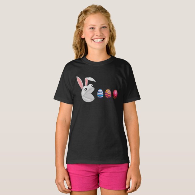 Påskharens äggsökning t shirt (Hel framsida)