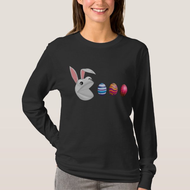 Påskharens äggsökning t shirt (Framsida)
