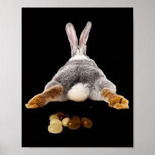 Påskharens byx bakdel rolig bajs gelébönor t-shirt poster