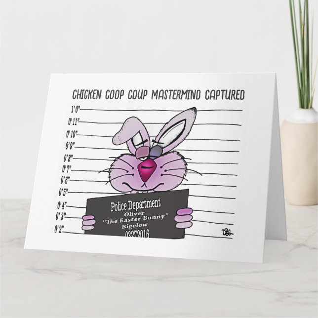 Påskharens gratulationskort kort (Framsida)