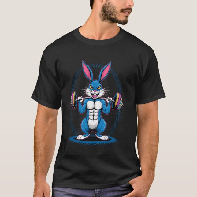 Påskharens gymträning t shirt (Framsida)