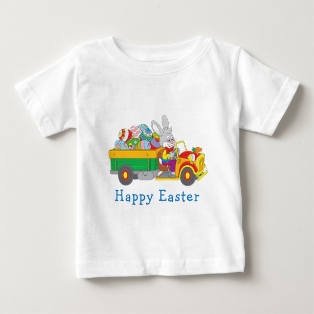 Påskharens leveransbil t shirt (Framsida)