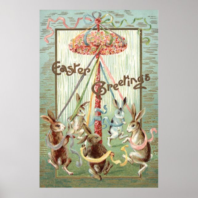 Påskharens Majstångsdans Band Poster (Framsidan)
