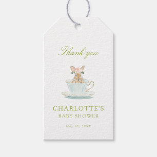 Påskharens Tekalas för Baby Shower Presentetikett