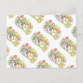 Påskharens vykort för vårhelgdag