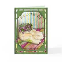 Påskhareplanteren i grön blomsterhandlare shoppar