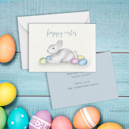 Påskharn Cute Pastel är enkel, klassisk, färgstark Anteckningskort