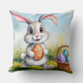 Påskharn Cute Watercolor Kudde