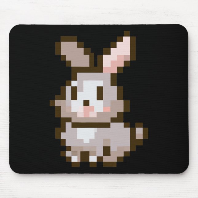 Påskharn Gami för Cute Pixelelelated Påsk-videospe Musmatta (Framsidan)