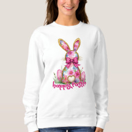 Påskharn glad påsk Blommigt Bunny Blommigt T Shirt