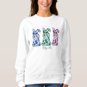 Påskharn glad påsk Blommigt Bunny Blommigt T Shirt