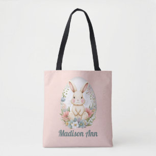 Påskharn Kids Tote Bag för Egg Hunt-Personligen Tygkasse