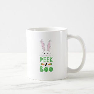 Påskharn Peek-A-Boo för rosa och vitfärgning Kaffemugg