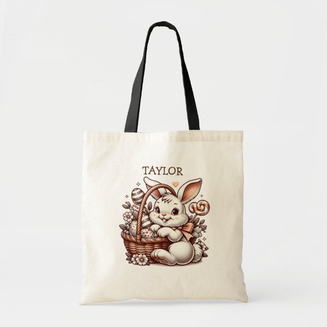 Påskharn personlig Cute Tygkasse (Framsidan)