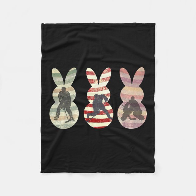 Påskharn Rabbits Easte från den funktionella Ice H Fleecefilt (Framsidan)