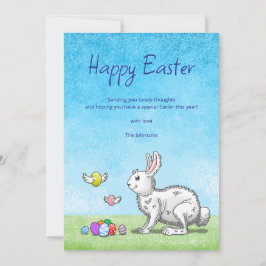 Påskharns ägg julkort