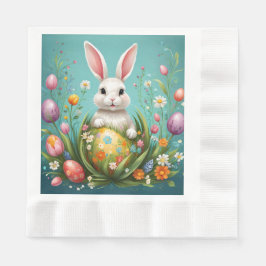 Påskharns Blommigt och ägg Pappersservett
